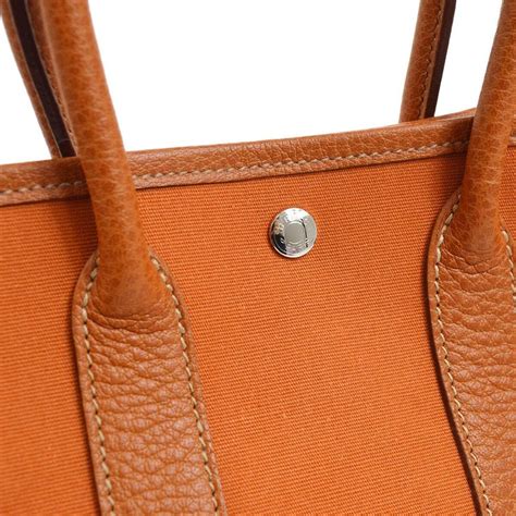 canvas leather bag hermes|hermes small tote bag.